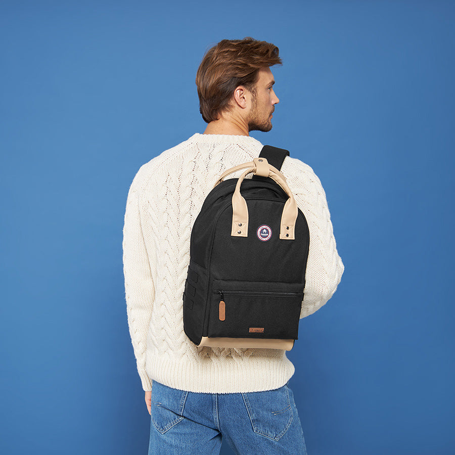 sac à dos noir vintage - taille moyenne