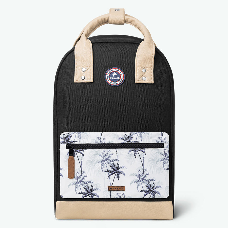 sac à dos noir vintage - taille moyenne