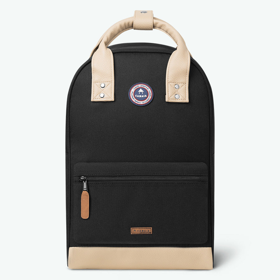 sac à dos noir vintage - taille moyenne